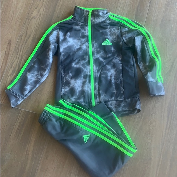 neon adidas tracksuit